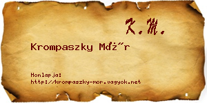 Krompaszky Mór névjegykártya